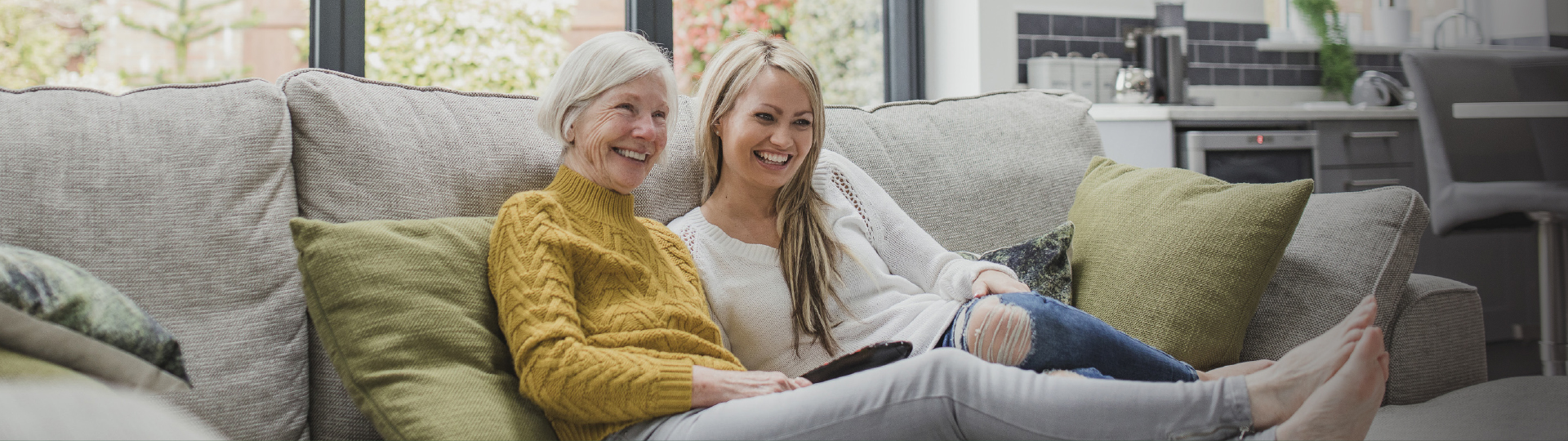 An older woman enjoys independent living at a senior community